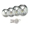 Fábrica de candado tipo pancake acero inoxidable 201 redondo candado para pastel candado de puerta candado de almacén candado para remolque 60mm