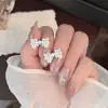 Pendientes de Lazo con Perlas para Mujer, Diseño Único de Nicho, Pendientes de Estilo Francés, de Alta Gama y Elegantes, Exquisita Joyería para Orejas de Celebridad de Internet