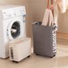 Cesta de Almacenamiento con Polea para el Hogar Cesta para Clasificar Ropa Cesta para Ropa Sucia Gran Capacidad Caja de Almacenamiento Portátil Cesta de Almacenamiento Plegable a Prueba de Polvo