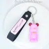Llavero colgante de oso violento de celebridad en línea, muñeco de oso de goma flexible tridimensional, llavero de coche, colgante de bolsa, pequeño regalo