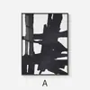 Pintura Decorativa Abstrata Casual Preto e Branco Cinza para Sala de Estar Hotel B&B Pintura de Parede Artística Tamanho Grande Pintura de Chão para Fundo de Sofá