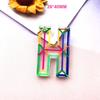 Llavero de Acrílico Rayado Original 26 Letras Moda Pendientes Colgante Decoración Colgante para Bolso DIY