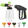 Pistola de água para lavagem de carro de alta pressão Espuma PA Bico grande Dispositivo de espumação para lavador de carro Pistola de água com trava automática Acessórios para frasco borrifador de beleza