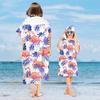 2025 Poncho Pai e Filho Adulto e Criança Toalha de Banho Capa com Capuz Secagem Rápida Absorvente Toalha de Natação Viagem Praia