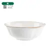 Juego de Vajilla Cerámica para Restaurante de Hotel, Combinación Sencilla de Tazón y Plato Estilo Comercial con Borde Dorado, Tazones de Lujo Ligero