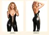 Produtos transfronteiriços europeus e americanos zíper abertura livre couro espelhado macacão sexy tamanho preciso sem odor