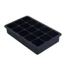 Nova Forma de Gelo de Silicone com Tampa de 15 Compartimentos da Amazon Caixa Quadrada Doméstica Compartimentada Fabricação de Gelo DIY Suplemento Alimentar Molde de Gelatina
