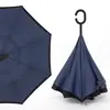 En Stock Paraguas de Doble Capa Invertido Tipo C con 8 Varillas Manos Libres para Coche Paraguas Recto Puede Sostenerse Solo, Adecuado para Sol y Lluvia, Se Puede Personalizar con Logo, En Stock