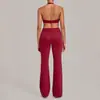 Conjunto de Roupa de Yoga Justo Cor de Areia Outono com Gola Halter, Respirável e de Secagem Rápida, Conjunto Esportivo Fitness Casual Transfronteiriço 5423+9089