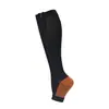 Calcetines de compresión con cremallera al por mayor de fábrica tubo largo calcetines de compresión deportivos calcetines elásticos para venas calcetines con cremallera calcetines