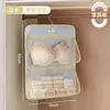 Bolsa de malla colgante para almacenamiento de ropa interior, herramienta de almacenamiento para armario de dormitorio, bolsa colgante para almacenamiento de calcetines y ropa interior, tres en uno