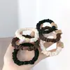 Corea del Sur Dongdaemun con anillo de pelo de intestino delgado arrugado, goma para coleta de color, banda de goma para coleta alta elástica, anillo para el pelo base, mujer
