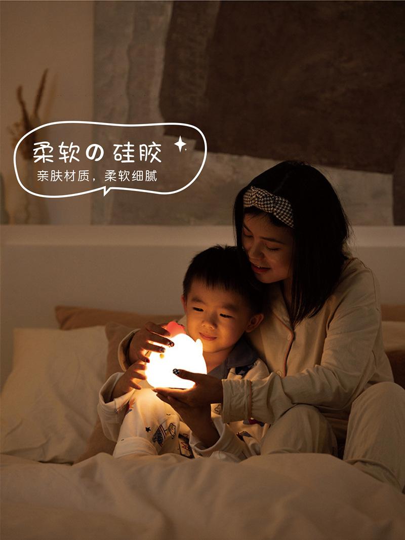 卡通小鸡硅胶拍拍灯 床头创意小夜灯卧室睡眠宝宝喂奶