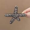 Pinza de Pato para Flequillo Pasador Brillantina Estrella de Mar Pasador para el Cabello de Mujer Parte Trasera de la Cabeza Flequillo Rebelde Lateral Frontal