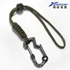 Gancho Tático Novo para Exterior Transfronteiriço Mosquetão para Mochila Mosquetão de Camping Corda Paracord de Emergência Chaveiro Corda Anti-Perda