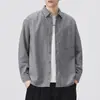 Ropa para Hombre Fengshe / Nueva Camisa de Manga Larga de Algodón Puro de Corte Holgado Estilo Retro Japonés para Hombre Camisa de Trabajo Americana de Moda