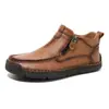 Venta Caliente Transfronteriza Zapatos para Hombre Tallas Grandes Zapatos Casuales para Exteriores Suela Plana Zapatos Cosidos a Mano Cremallera Botas tipo Martin Botines 832