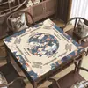 Tapete de Mahjong Popular Estilo Nacional Espessado Padrão de Flores e Pássaros Chineses Silencioso Resistente à Sujeira Antiderrapante Placa à Prova de Som Tapete de Mesa para Jogo de Tabuleiro Mahjong
