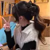 Otoño e Invierno Caramelo Macchiato Lazo Pinza de Plátano Estilo Nuevo Coreano Accesorio para el Cabello Elegante de Gama Alta Pasador para Mujeres