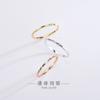 Plata S925 Estilo Japonés y Coreano Anillo Simple Línea de Unión Cielo Estrellado Anillo de Moda Suministro Puesto Callejero Diseño Geométrico