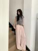 Baishuwang Sé una forma de pantalón que sea más delgada que unas piernas pequeñas. Pantalones casuales con cordón versión estrecha para mujer en primavera