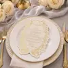 Tarjeta de menú de terciopelo de corte especial con relieve dorado de lujo para bodas, banquetes y cenas de estilo occidental; menú de papel para fiestas y eventos