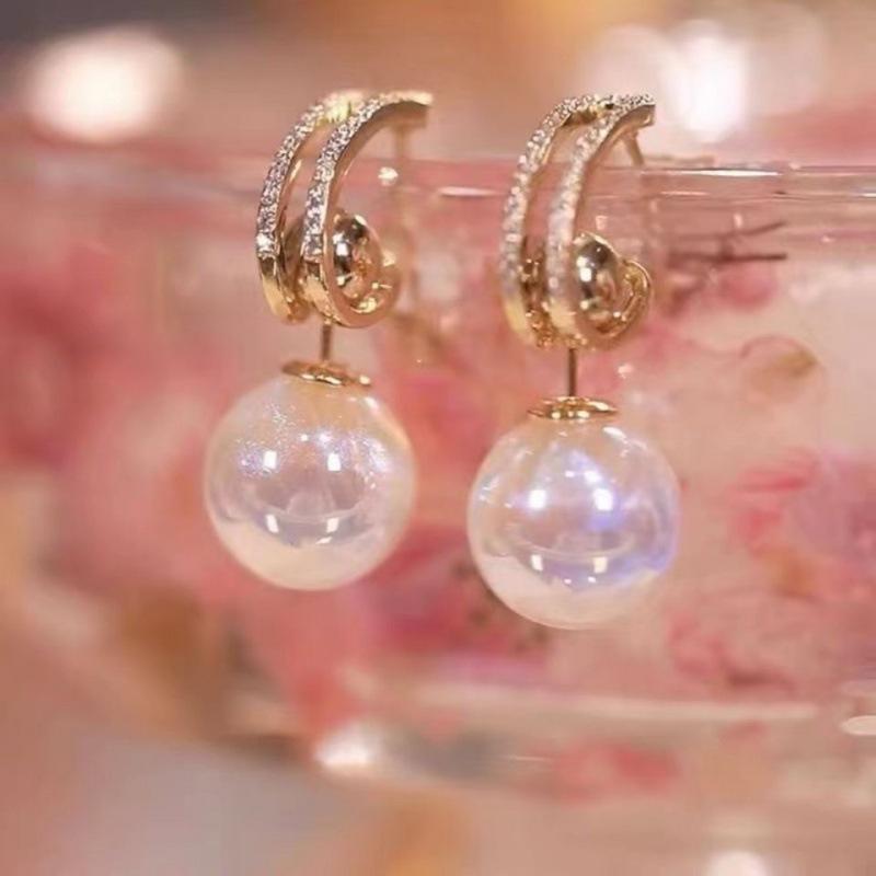 抖音同款多戴人鱼姬珠可拆多戴S925银针创意气质初春新品炫彩