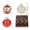 Bolas Navideñas para Mascotas de Venta Caliente Transfronteriza, Adornos Decorativos Transparentes Pintados, Set de Bolas Decorativas para Árbol de Navidad de Fiesta Festiva