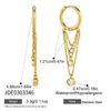 Pendientes de borla de acero inoxidable Wanxing Lujo Ligero Sensación de Alta Gama Adornos para Orejas Resistentes al Color Joyería de Acero de Titanio Dorado 18K Venta al por Mayor Transfronteriza