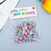 Embalagem com Fecho Argila Macia Fruta Pulseira DIY Contas Soltas Fio para Montar Pulseira Acessórios de Joias Contas Fruta de Argila Macia