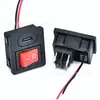 Enchufe de interruptor tipo barco tipo C empotrado, interruptor basculante de 4 pines con luz roja, fuente de alimentación para panel de caja de almacenamiento