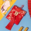 Sobre Rojo de Tela para Boda, Tarifa de Cambio de Compromiso, Regalo de Año Nuevo, Bolsa de Sobre Rojo de 10,000 Yuanes
