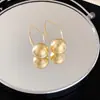 Pendientes Largos Redondos con Patrón Pintado Exagerado, Pendientes Populares Transfronterizos, Pendientes Femeninos con Sentido del Diseño, Estilo de Nicho