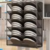 Estante de armazenamento para mesa, sem furos, para livros didáticos de estudantes, provas, mochilas, armazenamento de grande capacidade para mesa de dormitório