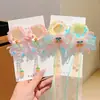 Novedad: Lazo para el pelo Hanfu para niña con dulce estilo antiguo de flor y mariposa, Lazo para el pelo con borla y cinta tradicional, Accesorio para traje Tang