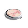 Espejo Portátil Creativo Retro Redondo Plegable de Doble Cara Espejo de Maquillaje Portátil Plegable Espejo de Maquillaje para Mujer Personalización