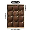 Juego de Bolas Decorativas de Flocking Navideño Transfronterizo, Adornos Colgantes para Decoración de Escena Navideña en Casa Venta al por Mayor