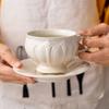 Juego de taza y platillo de café de cerámica nórdica, entrada francesa, taza y platillo de té perfumado de lujo, plato de postre, azucarero, juego de té de la tarde para restaurante