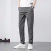 Pantalones de Vestir Rectos de Verano 2026 Ultra Delgados Ligeros Casual de Negocios para Hombre, Pantalones Cropped Elásticos Simples Versátiles, Pantalones de Vestir para Hombre