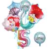 Conjunto de Balões de Alumínio Beauty Donkey Decoração para Festa de Aniversário de Meninas Arranjo Números 32 polegadas 1-9 Balões Flutuantes