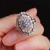Sanjie superventas Nuevo anillo grande con incrustaciones de diamantes calado tendencia de moda anillo exagerado para el dedo índice fabricante