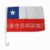 Suministro mayorista de fábrica 30 * 45 cm bandera publicitaria para ventana de coche tela de poliéster 170T bandera de coche