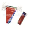 Bandeira de pendurar para festa bandeira de papel de chapa de cobre bandeira de cordão de bandeira triangular de plástico bandeira de cordão personalizada bandeira de banner triangular de PVC personalizada