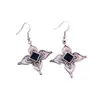 Novos Brincos Pingente de Flor Cravejados com Diamantes Estilo Chinês, Estilo Étnico, Design de Gancho de Orelha Moderno e Elegante, Brincos de Nicho para Mulheres Venda por Atacado