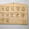 Dados de Haya de 12 Caras Dados Educativos Casuales Dados de Madera para Pareja de San Valentín Dados Poliédricos en Stock