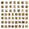 50 Piezas Pegatinas Ins Retro Envejecidas con Borde Roto Objetos Antiguos Europeos Pegatinas Transparentes PET Materiales de Decoración para Diario Venta al por Mayor
