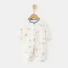Macacão de Verão para Bebê Modal Masculino e Feminino Bebê Fino Roupas com Ar Condicionado Roupa para Engatinhar de Recém-Nascido