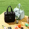 Bolsa Térmica Transfronteriza Larga Portátil para Almuerzo Textura de Rosa Espesa Bolsa Térmica Portátil para Oficinista Lonchera Térmica