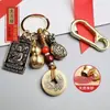 Chaveiro de Carro com Símbolo do Zodíaco e Anjo da Guarda em Latão Pingente Ornamento Pequeno Presente Criativo Fabricante Atacado