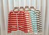 Suéter chic chic de Corea del Sur cárdigan de punto a rayas de color contrastante top corto adelgazante estilo occidental pequeño ropa de mujer